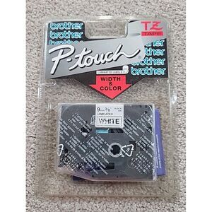 Genuine‎ Brother P-Touch TZ-221 Label Tape 3/8" Black Print on LAMINATED White
